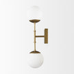 Mercana Edie Metal w/ Frosted Glass Globes 2-Light Wall Sconce Clearance