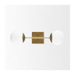 Mercana Edie Metal w/ Frosted Glass Globes 2-Light Wall Sconce Clearance