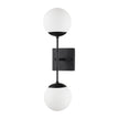 Mercana Edie Metal w/ Frosted Glass Globes 2-Light Wall Sconce Clearance