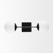 Mercana Edie Metal w/ Frosted Glass Globes 2-Light Wall Sconce Clearance