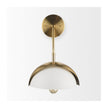 Mercana Cybill Brushed Brass w/ White Metal Shade 1-Light Wall Sconce Clearance