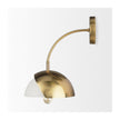 Mercana Cybill Brushed Brass w/ White Metal Shade 1-Light Wall Sconce Clearance
