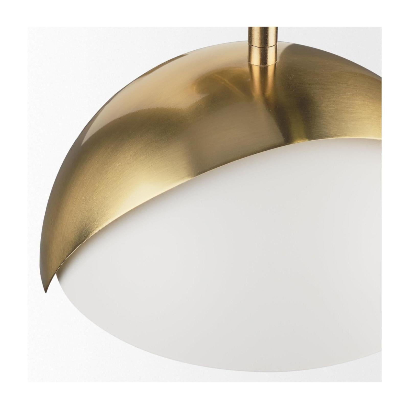 Mercana Cybill Brushed Brass w/ White Metal Shade 1-Light Wall Sconce Clearance