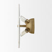 Mercana Dolly Brushed Gold Metal w/ Alabaster Shade 4-Light Wall Sconce