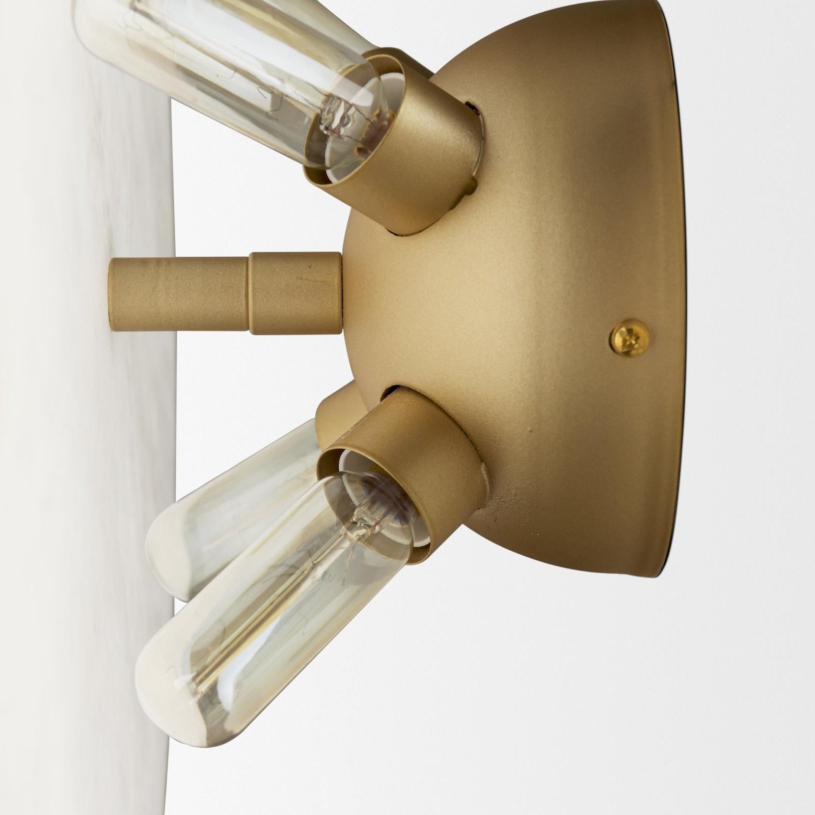 Mercana Dolly Brushed Gold Metal w/ Alabaster Shade 4-Light Wall Sconce