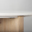 Mercana Enzo Fluted Wood Base Foyer Accent Table