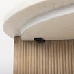 Mercana Enzo Fluted Wood Base Foyer Accent Table