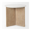 Mercana Enzo Fluted Wood Base Foyer Accent Table