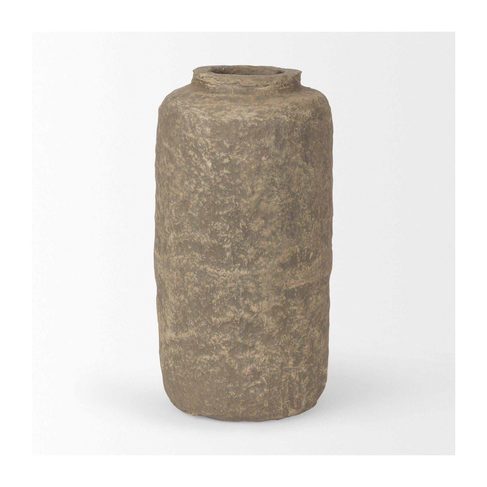 Mercana Bala Gray Paper Mache Vase