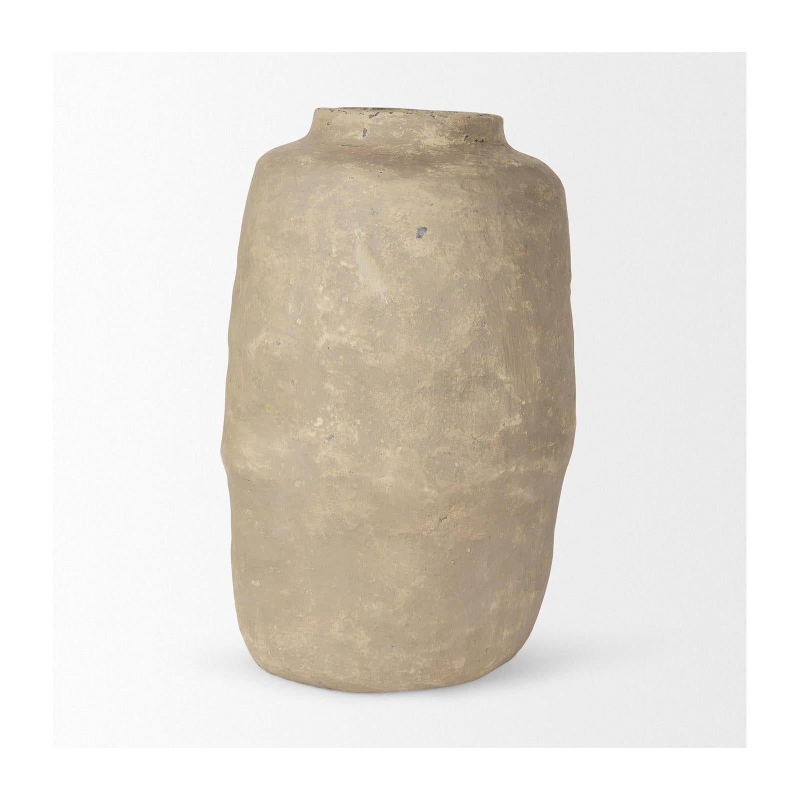 Mercana Bala Gray Paper Mache Vase