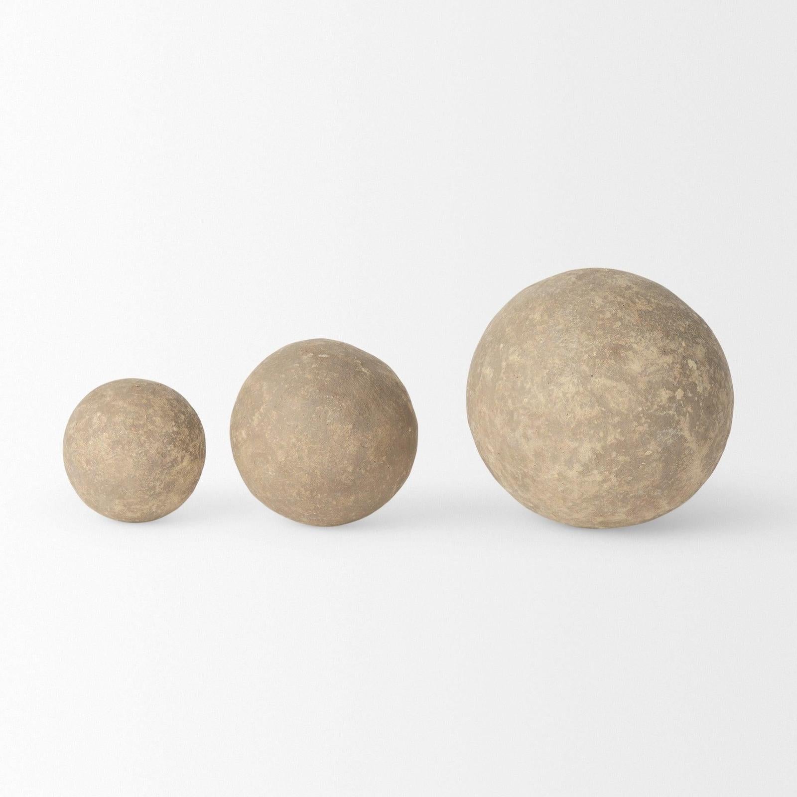 Mercana Sunita Paper Mache Orbs - Set of 3