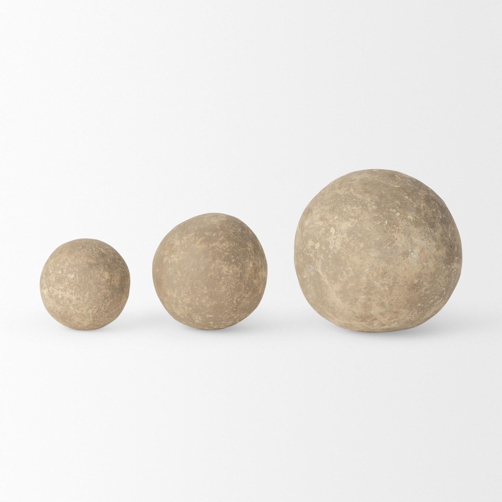 Mercana Sunita Paper Mache Orbs - Set of 3
