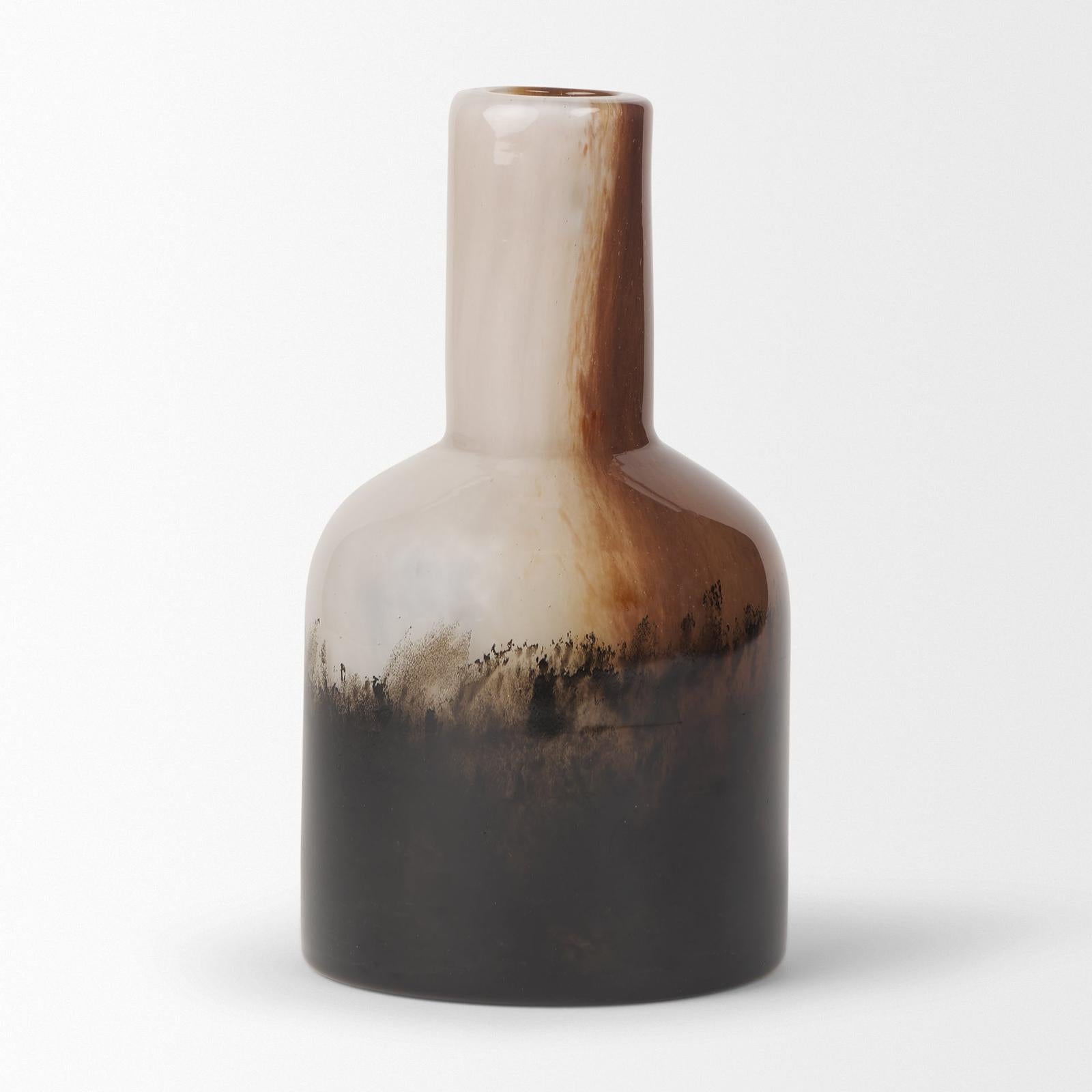 Mercana Marans Amber Multi-Color Glass Vase