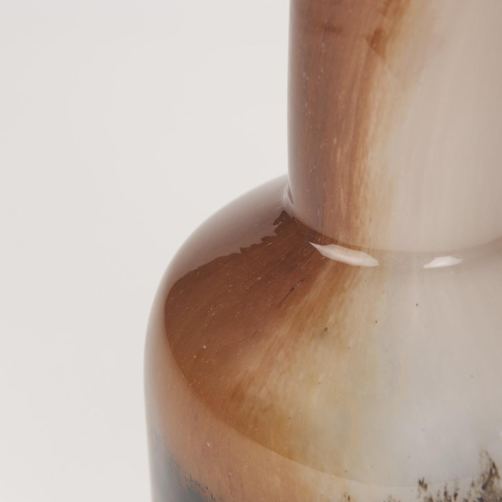 Mercana Marans Amber Multi-Color Glass Vase