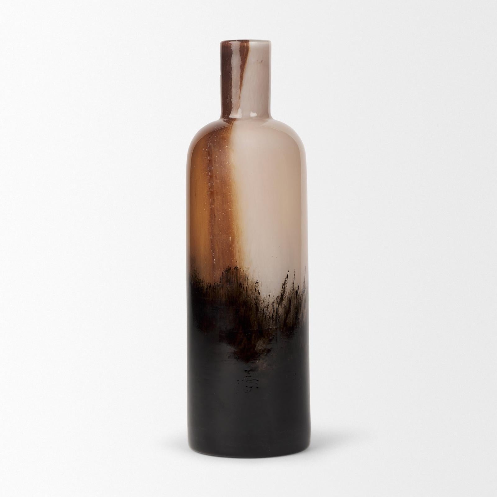 Mercana Marans Amber Multi-Color Glass Vase