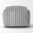 Mercana Kensie Large Blue Striped Pouf