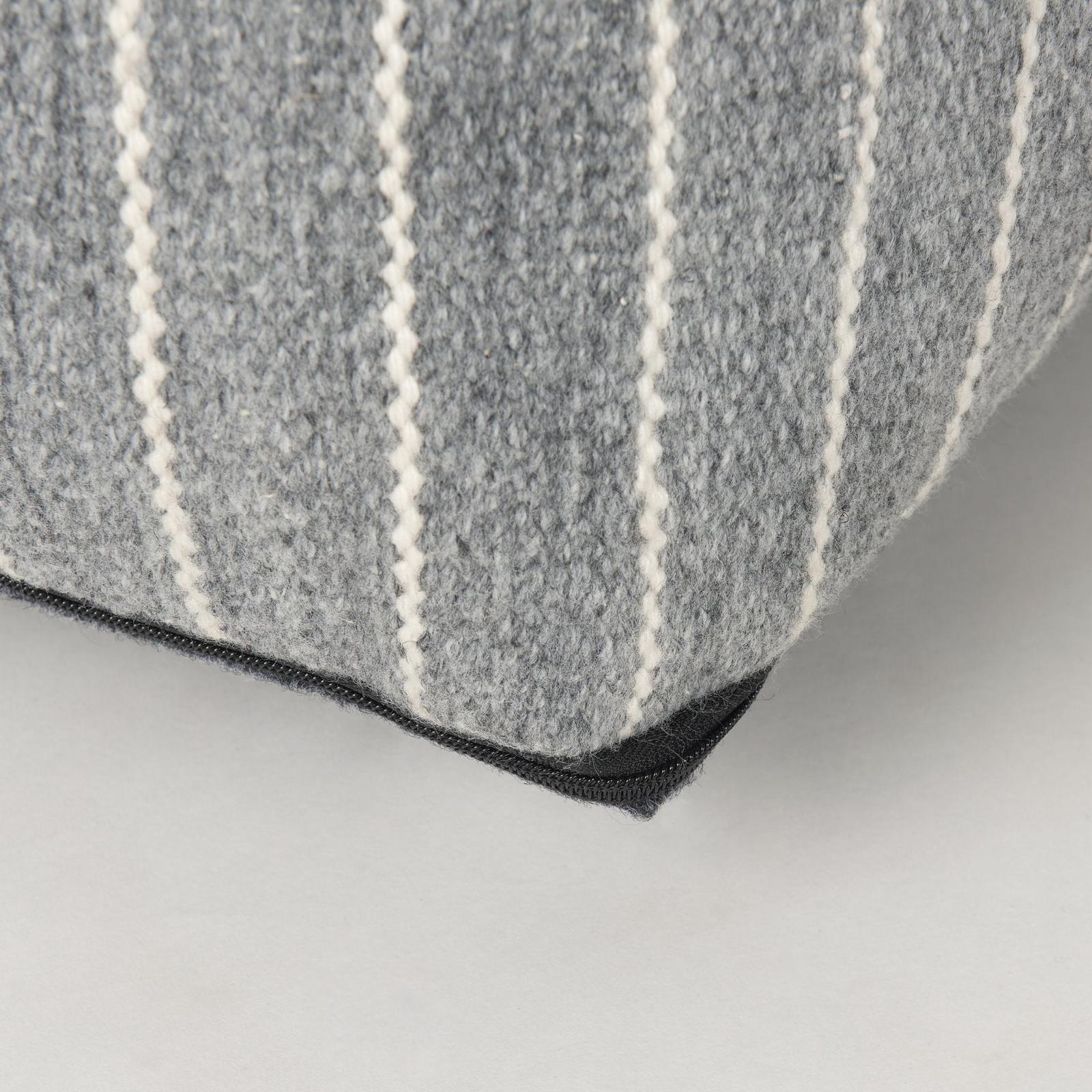 Mercana Kensie Large Blue Striped Pouf