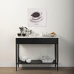 Mercana Amika White Marble Top Black Metal Base Console Table