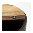 Mercana Eclipse Drum Base w/ Brown Wood Top End/Side Table