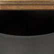 Mercana Eclipse Drum Base w/ Brown Wood Top End/Side Table