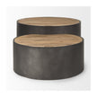 Mercana Eclipse Wood Top Nested Coffee Table