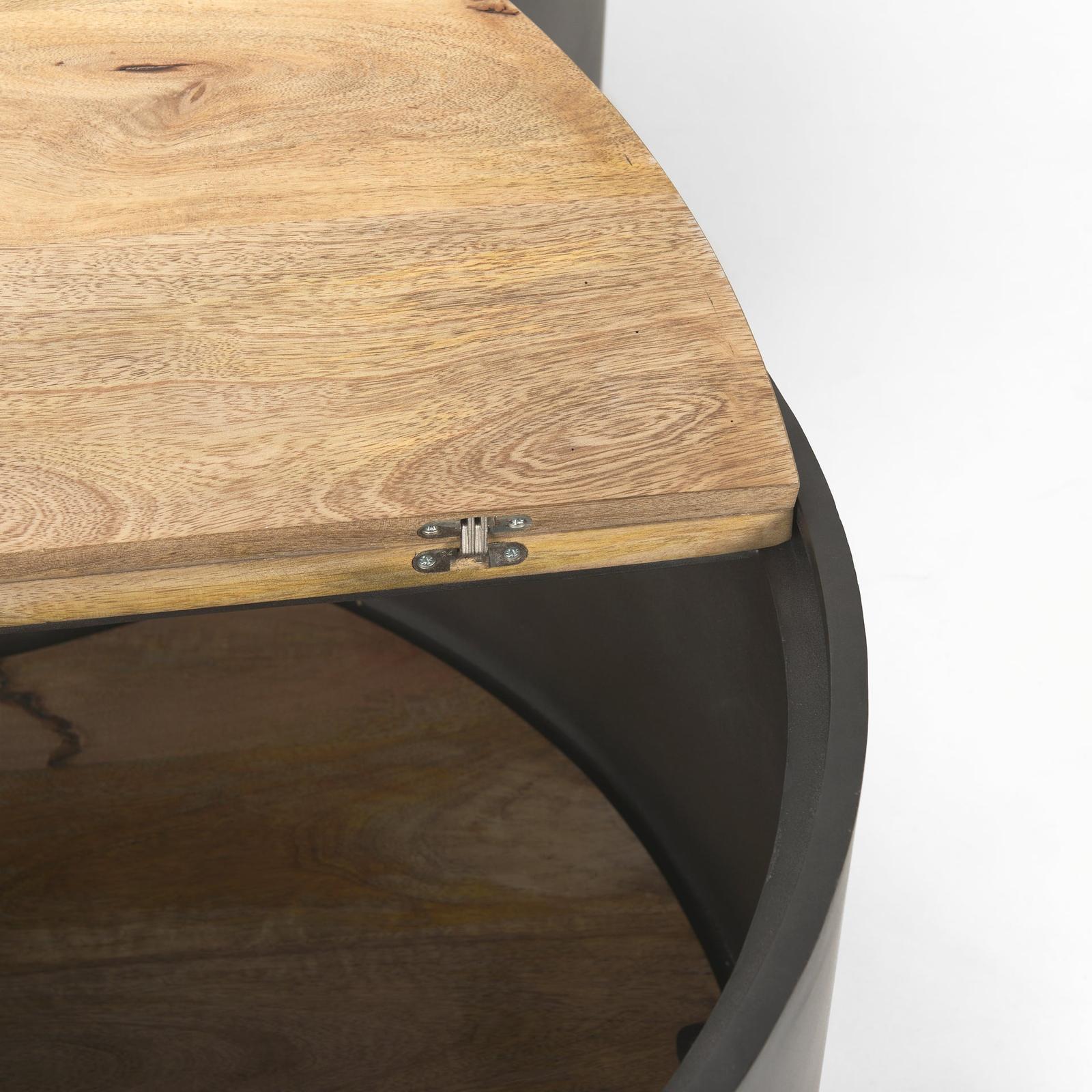 Mercana Eclipse Wood Top Nested Coffee Table