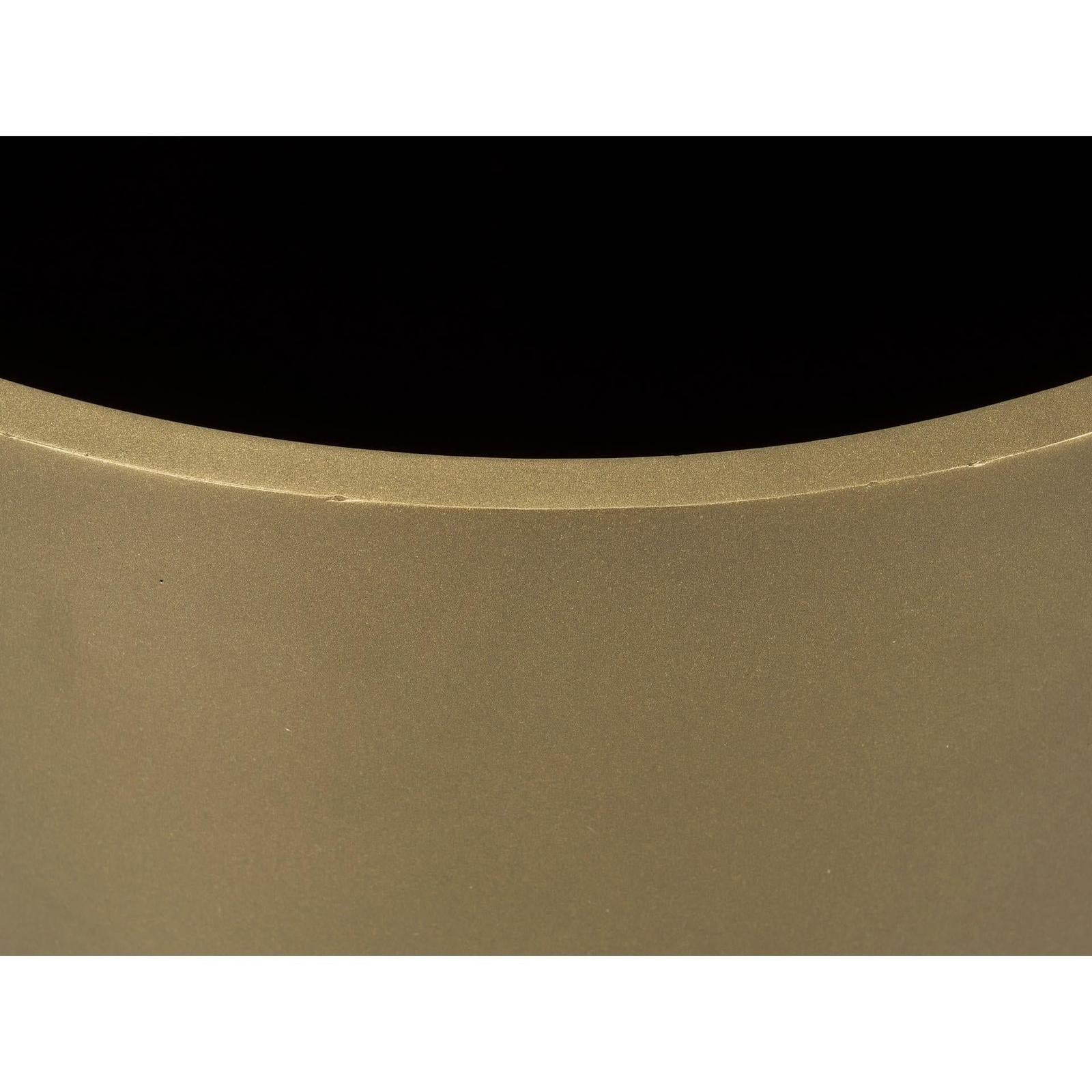 Mercana Eclipse Drum Base w/ Brown Wood Top End/Side Table