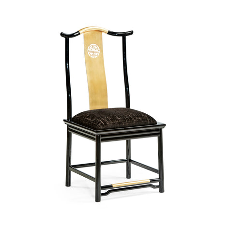 Jonathan Charles Fusion Black Gloss Dining Side Chair ( 500250-SC-LBG-F048 )