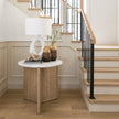 Mercana Tao Cream Base W/White Shade Table Lamp Clearance