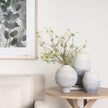Mercana Blume Off-White w/ Gray Textured Vase