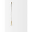 Mercana Britton Gold Metal w/ Clear Glass Globe 1-Light Pendant Light
