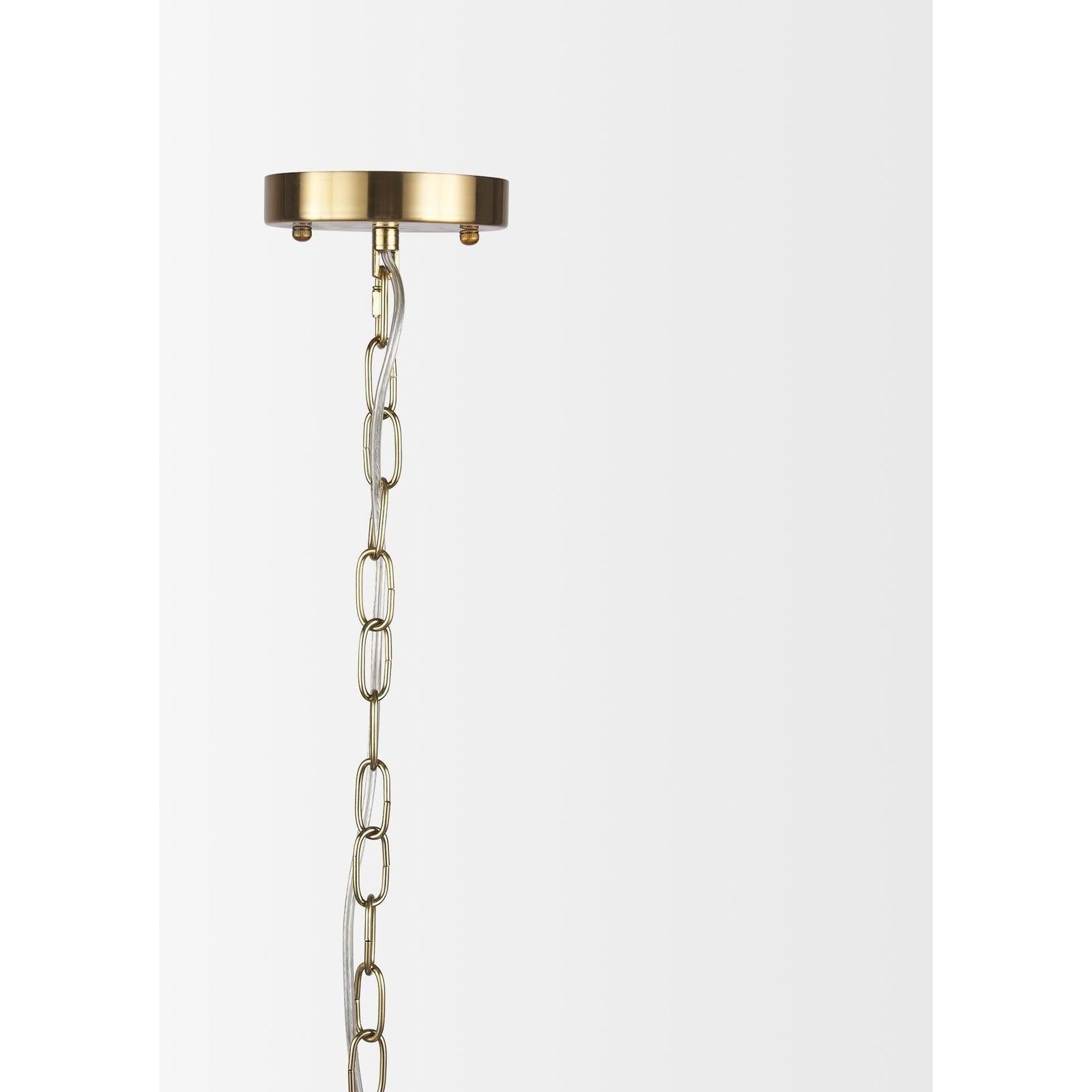 Mercana Britton Gold Metal w/ Clear Glass Globe 1-Light Pendant Light