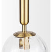 Mercana Britton Gold Metal w/ Clear Glass Globe 1-Light Pendant Light