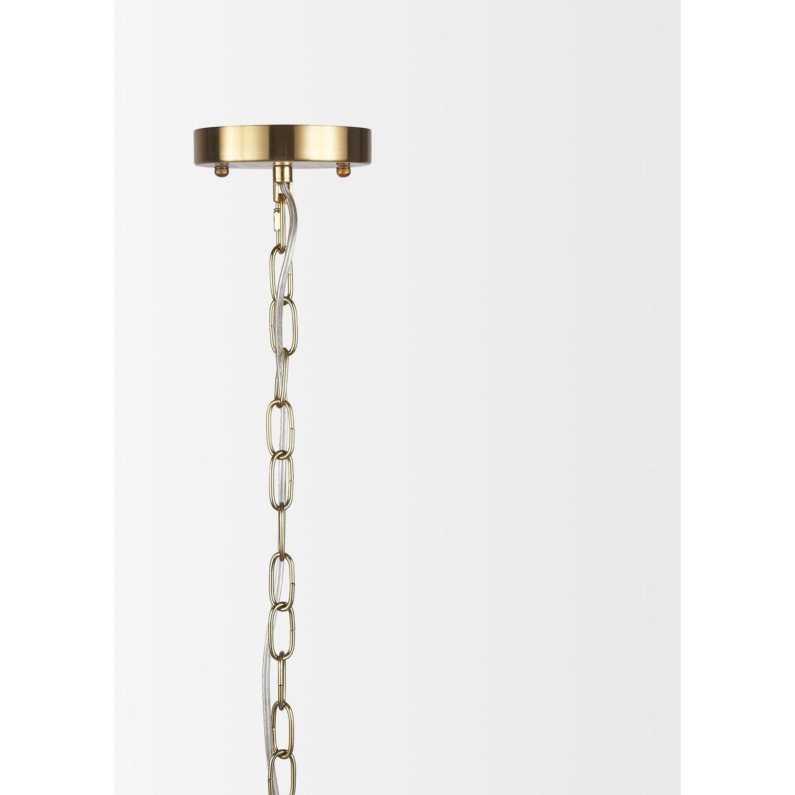 Mercana Britton Gold Metal w/ Clear Glass Globes 6-Light Chandelier