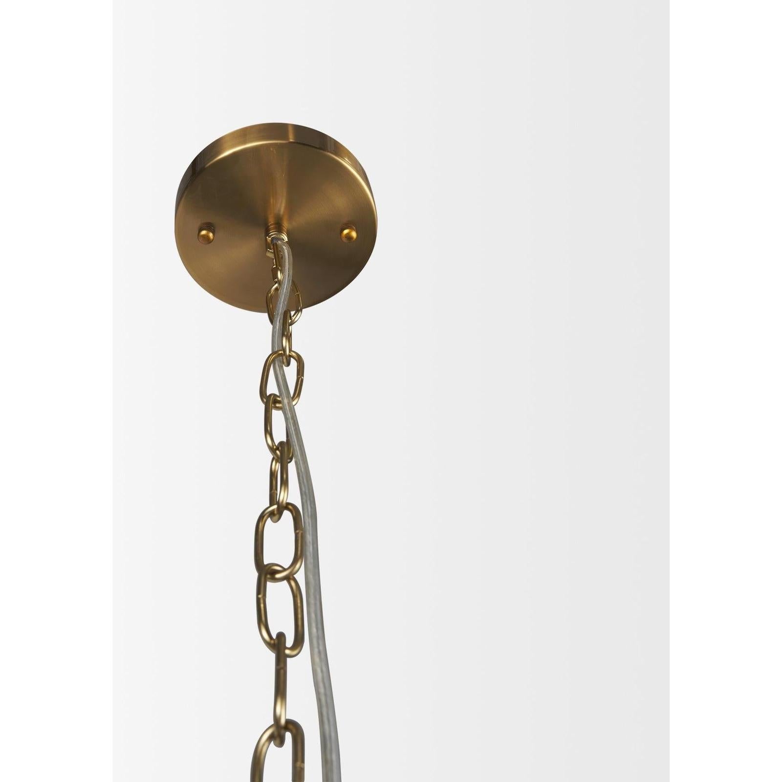 Mercana Britton Gold Metal w/ Clear Glass Globes 6-Light Chandelier
