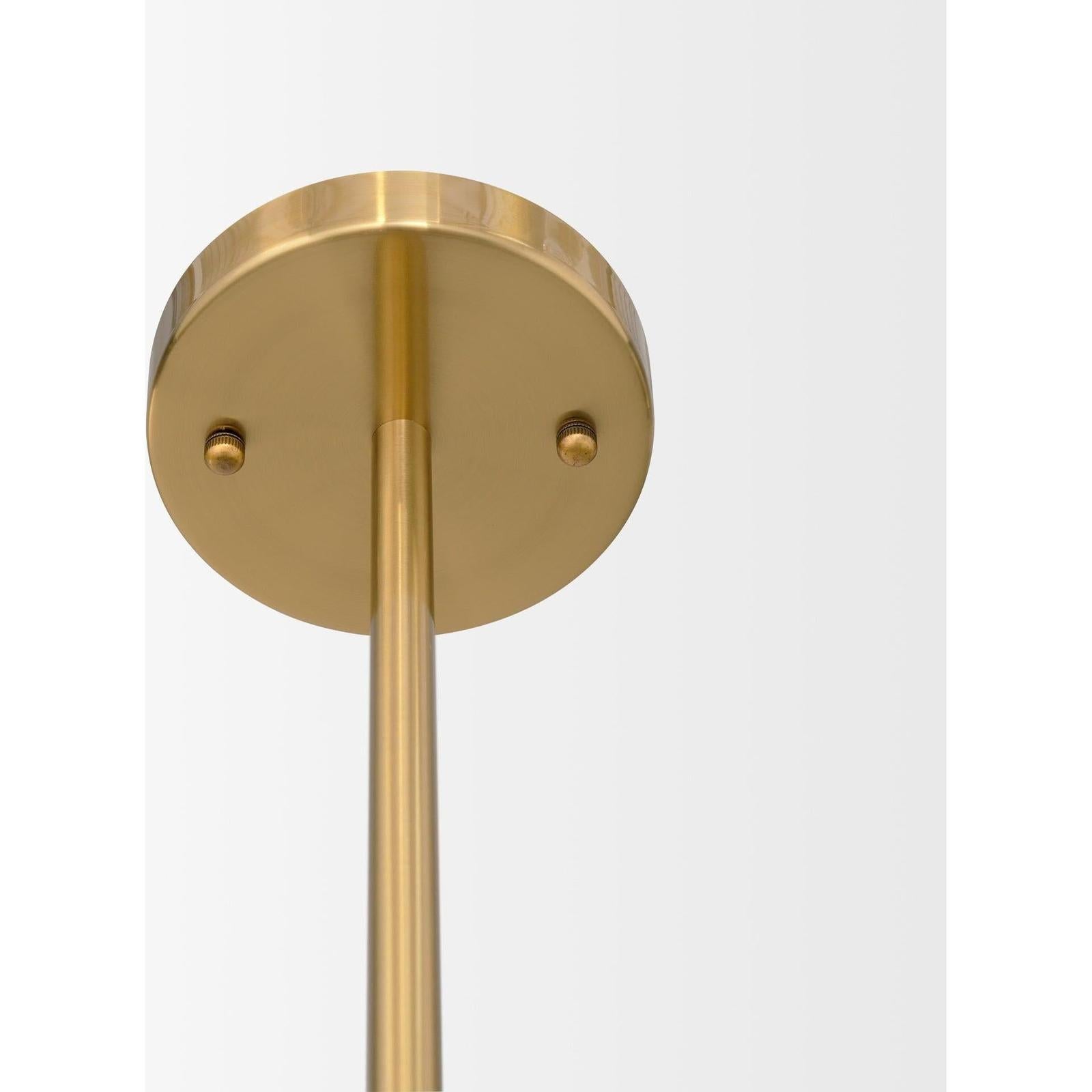 Mercana Cybill Brushed Brass w/ White Metal Shades 2-Light Chandelier