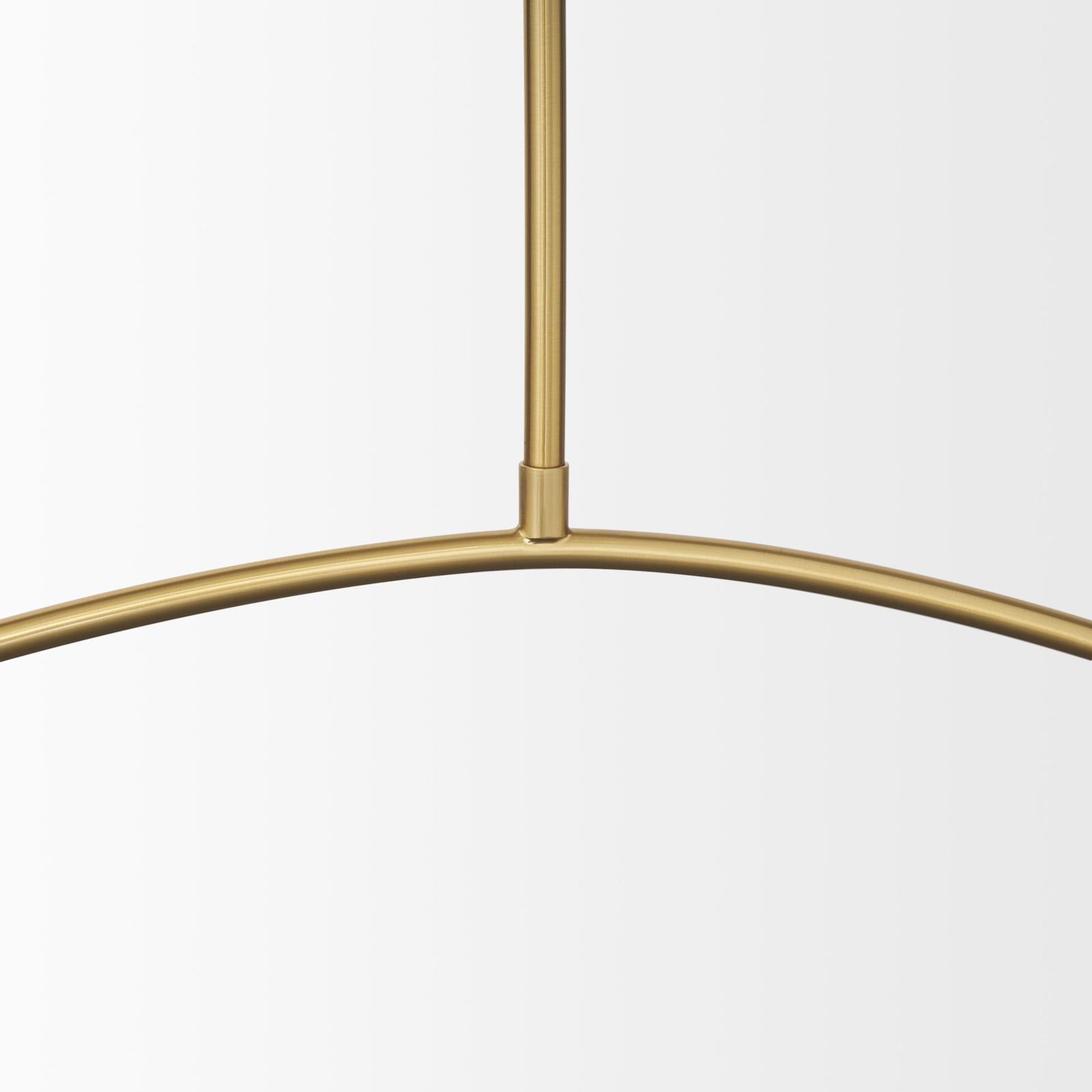 Mercana Cybill Brushed Brass w/ White Metal Shades 2-Light Chandelier