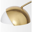 Mercana Cybill Brushed Brass w/ White Metal Shades 2-Light Chandelier