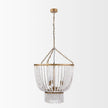Mercana Rhone Gold Metal and Wood Beaded Chandelier Clearance