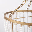 Mercana Rhone Gold Metal and Wood Beaded Chandelier Clearance