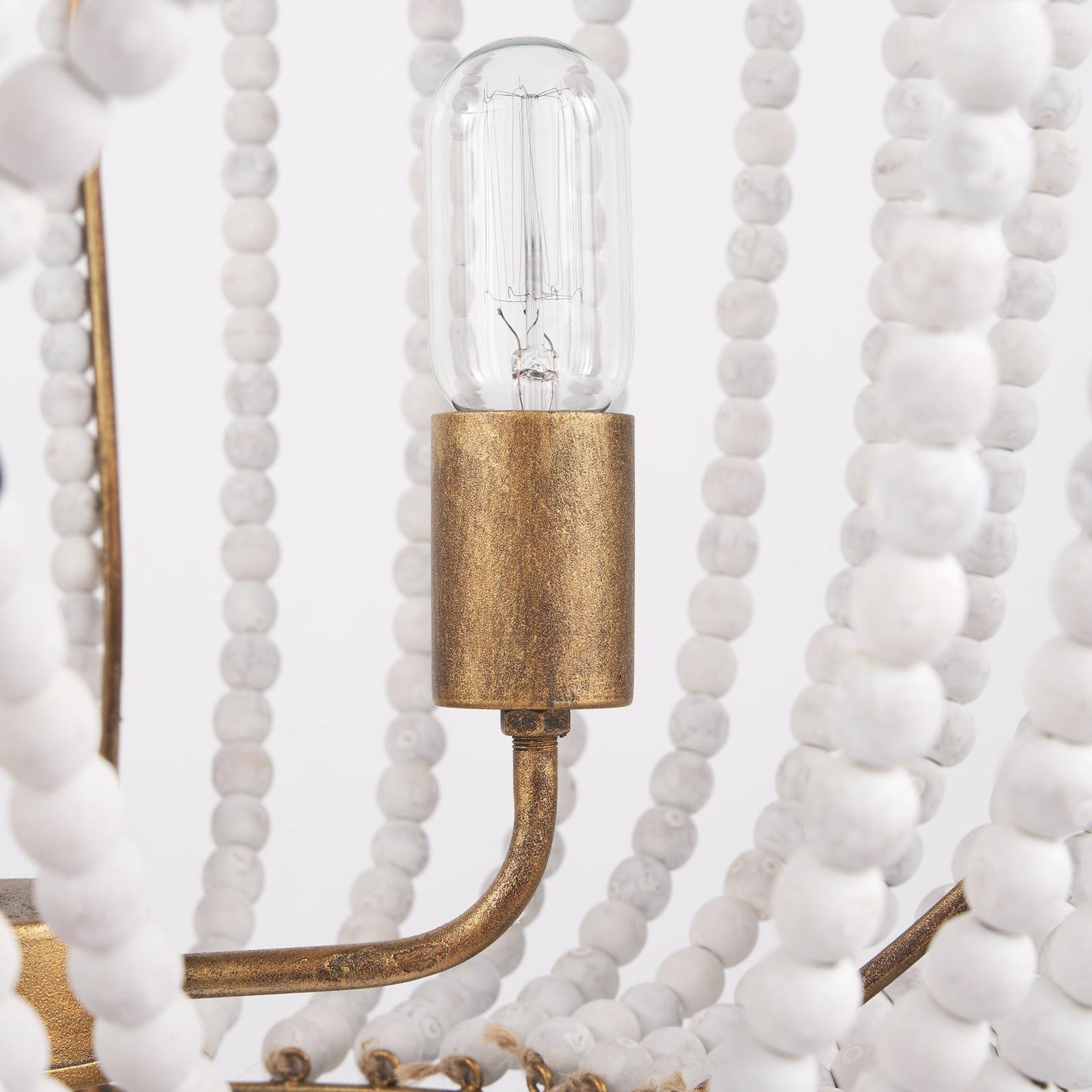 Mercana Rhone Gold Metal and Wood Beaded Chandelier Clearance