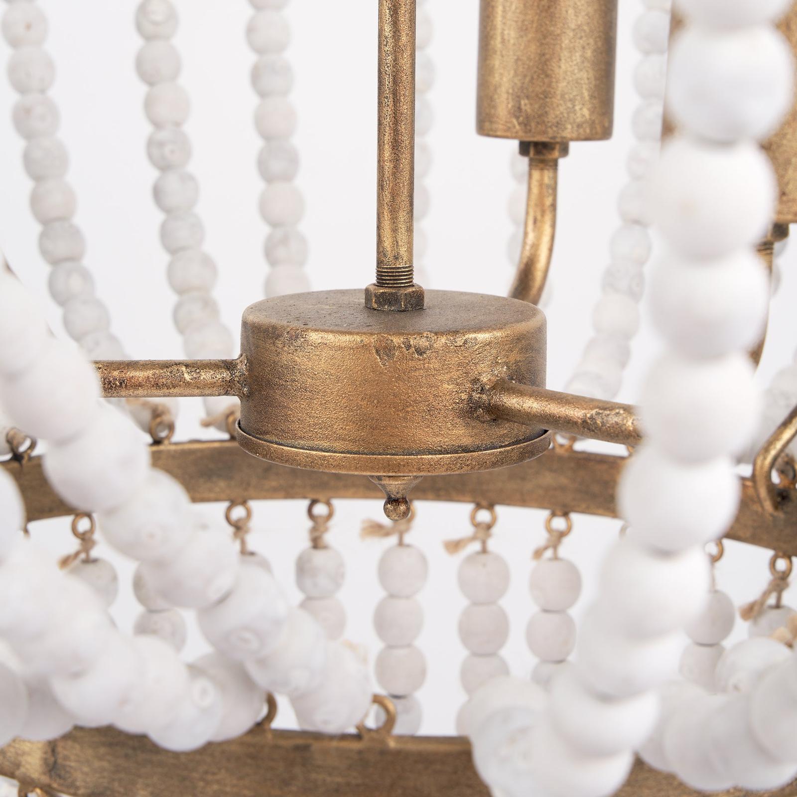 Mercana Rhone Gold Metal and Wood Beaded Chandelier Clearance