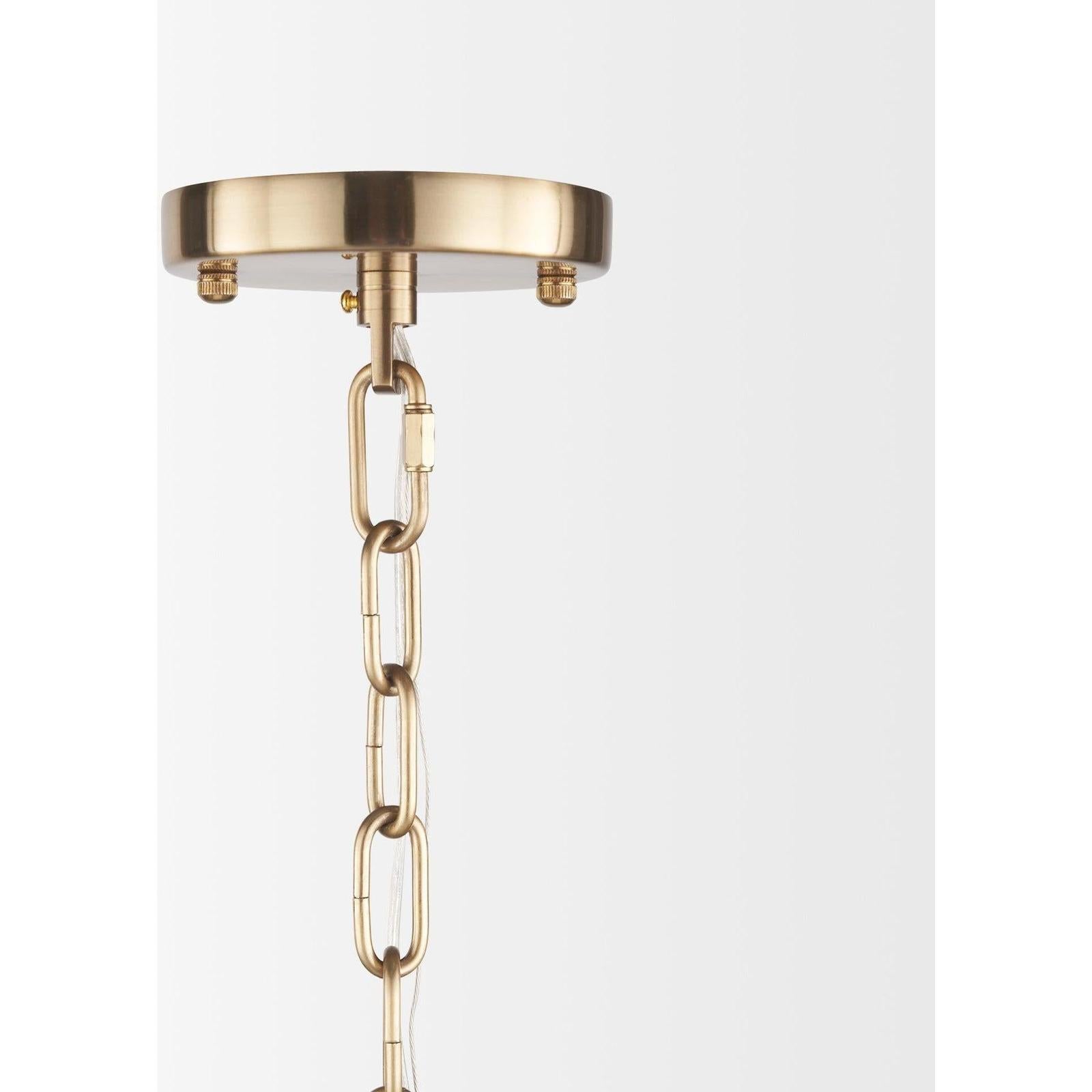 Mercana Colleen Antiqued Gold Metal 4-Light Chandelier