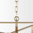 Mercana Colleen Antiqued Gold Metal 4-Light Chandelier