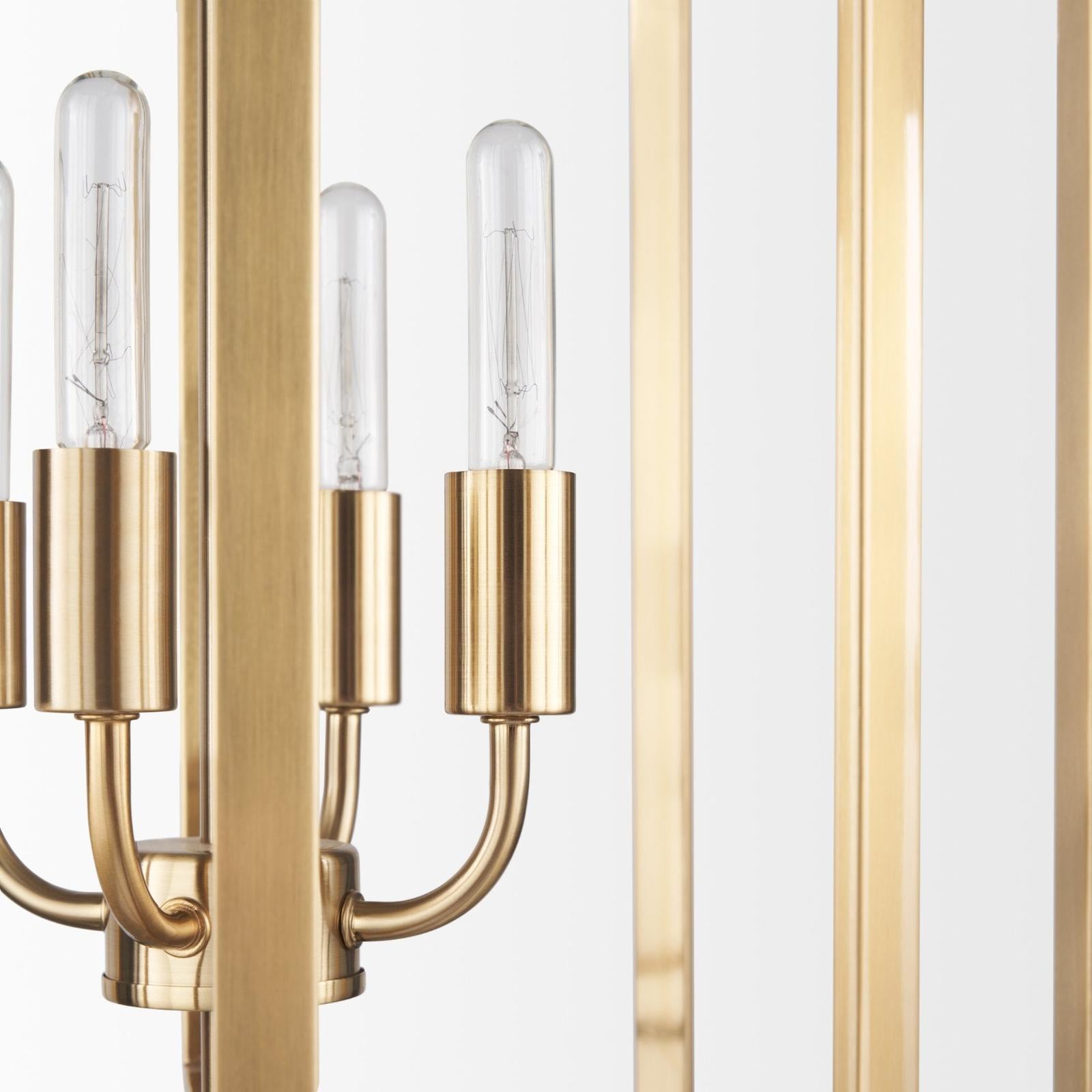 Mercana Colleen Antiqued Gold Metal 4-Light Chandelier
