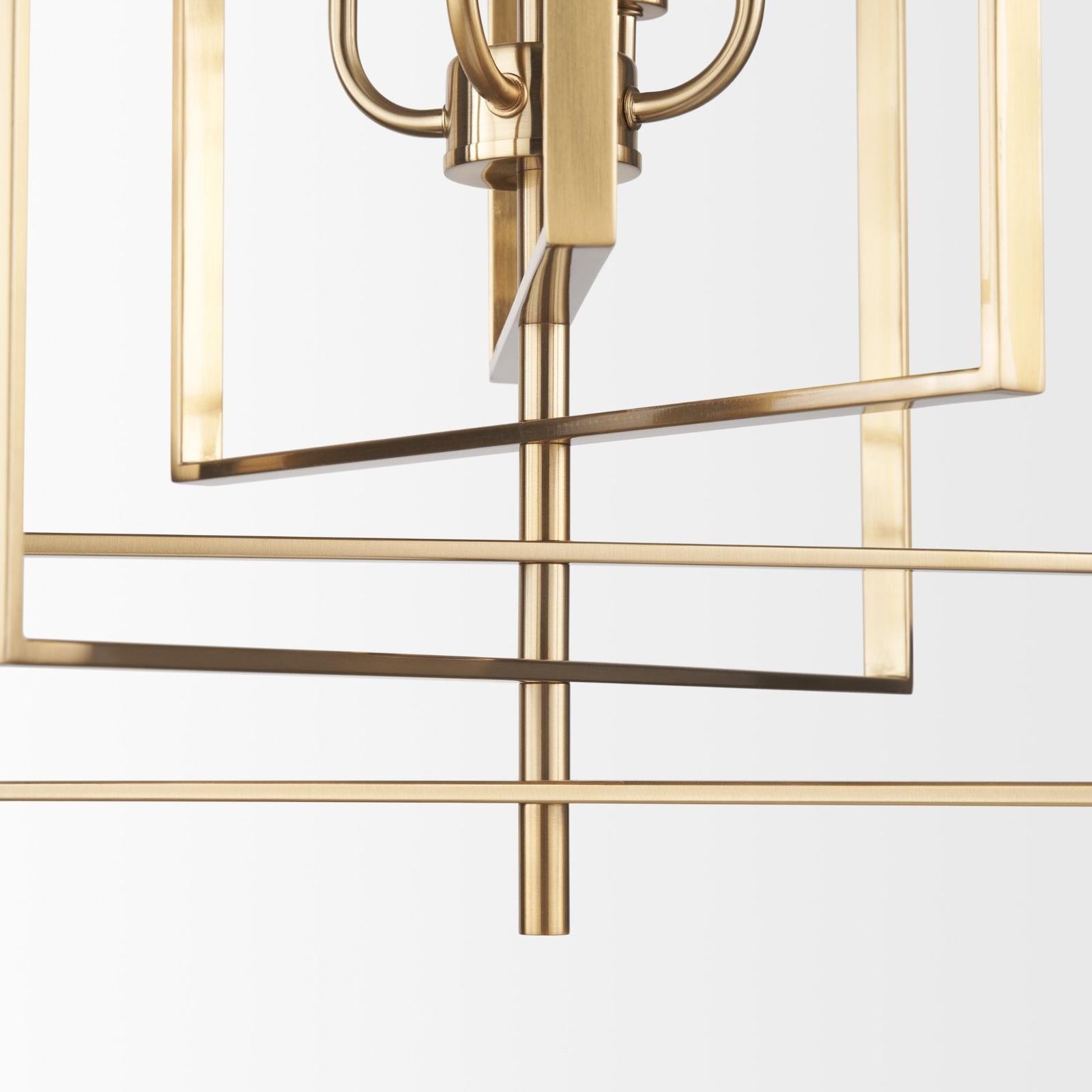 Mercana Colleen Antiqued Gold Metal 4-Light Chandelier