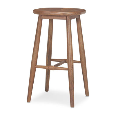 Mercana Ernest Medium Brown Wood Bar Stool Clearance
