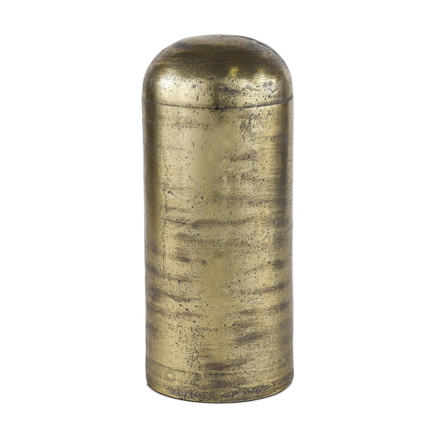 Mercana Quonset Extra Tall Brass Finished Aluminum Metal Pillar Object Clearance