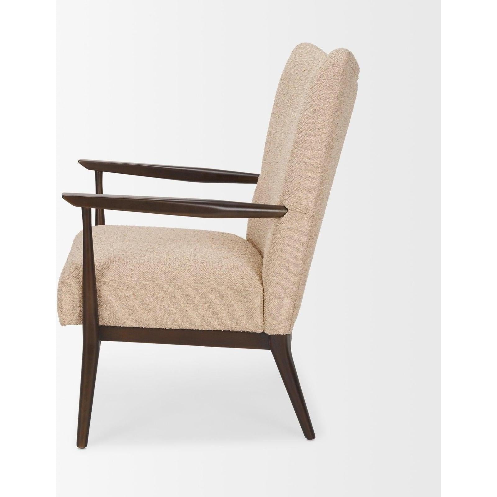 Mercana Argent Beige Boucle Accent Chair Clearance