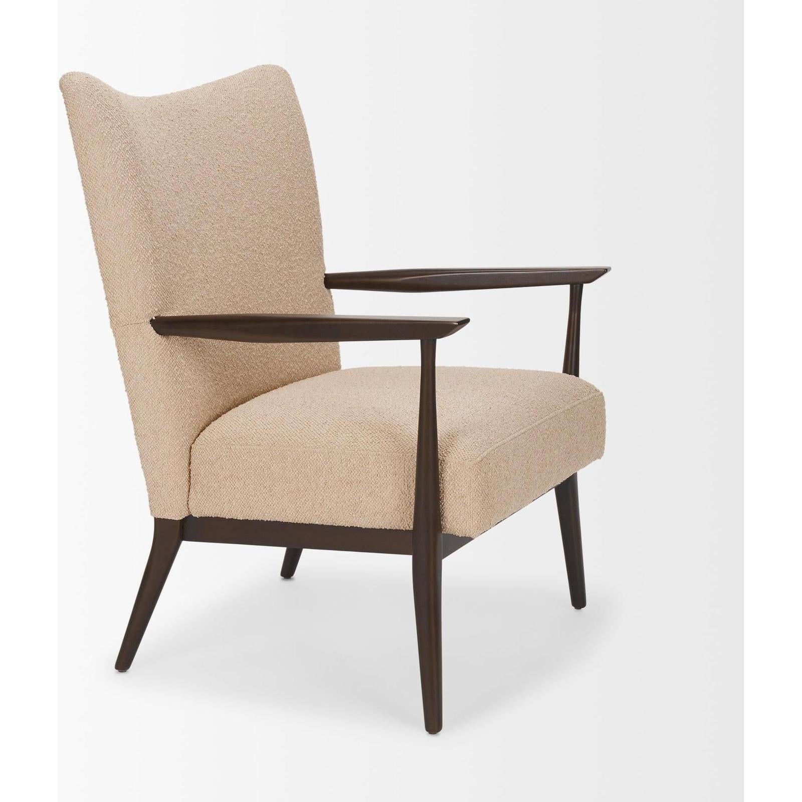 Mercana Argent Beige Boucle Accent Chair Clearance